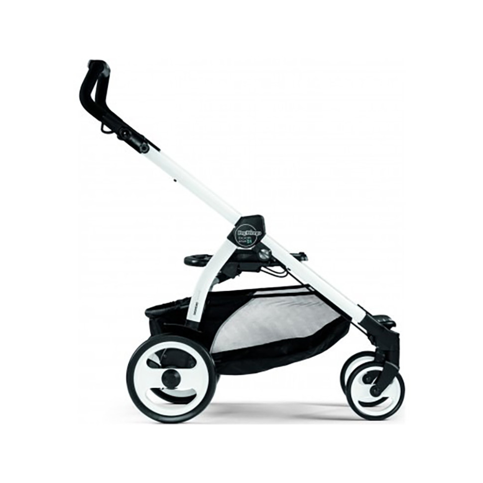 Коляска прогулочная Book Plus 51 Peg-Perego PACK05-00000000004 голубая с черным, белое шасси 