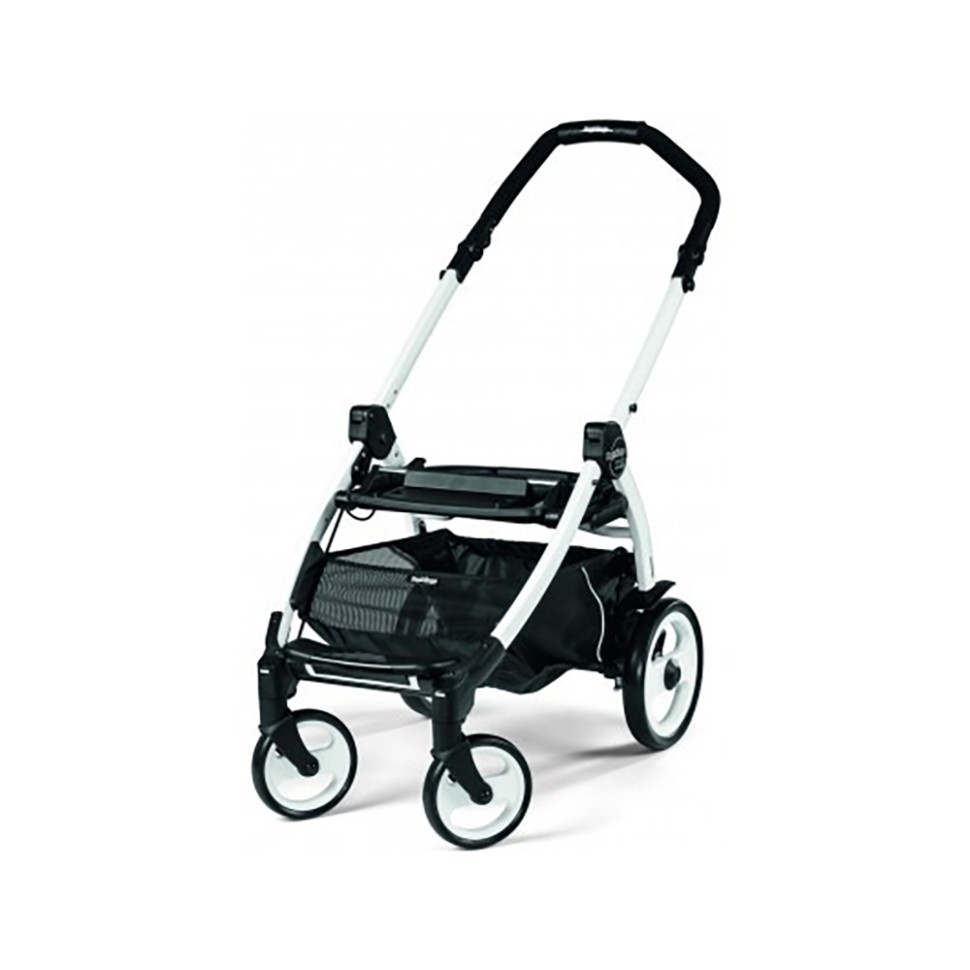 Коляска прогулочная Book Plus 51 Peg-Perego PACK05-00000000004 голубая с черным, белое шасси 