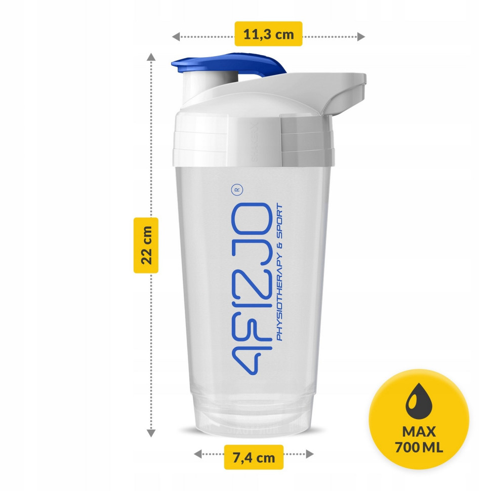 Шейкер спортивный Ultra 4FIZJO P-5905973407076 White/Blue 700 мл 