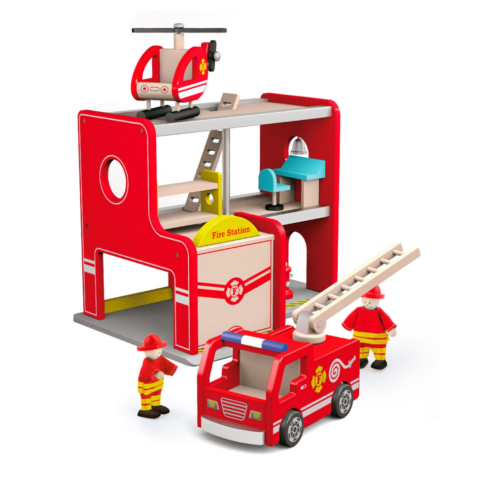 Ігровий набір Пожежна станція Viga Toys 50828 дерев'яний