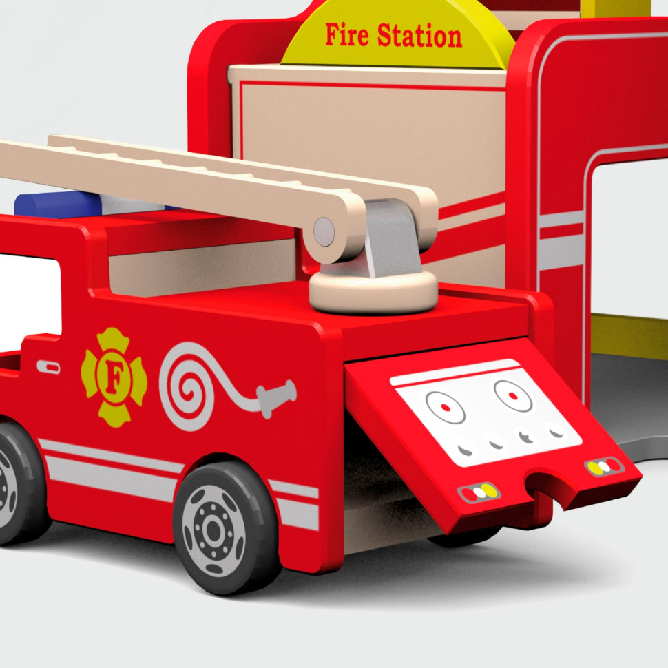 Ігровий набір Пожежна станція Viga Toys 50828 дерев'яний