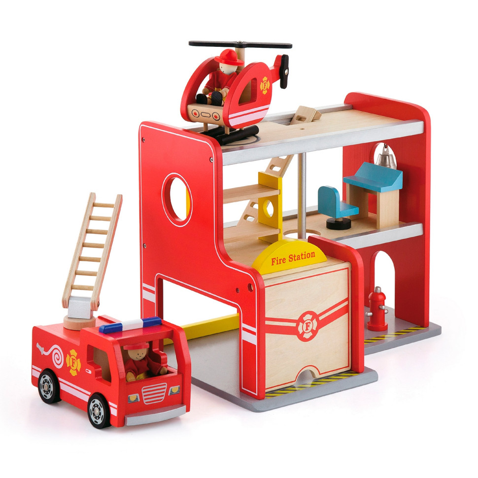 Ігровий набір Пожежна станція Viga Toys 50828 дерев'яний