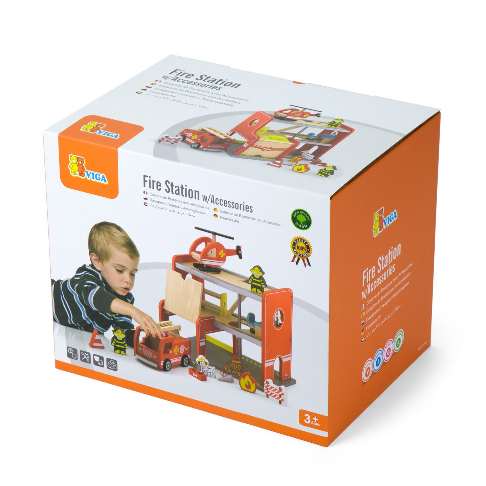 Ігровий набір Пожежна станція Viga Toys 50828 дерев'яний