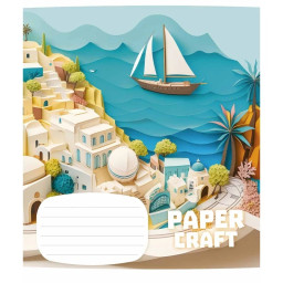 Зошит учнівський "Paper craft" Школярик 012-3354K-4 в клітинку, 12 аркушів