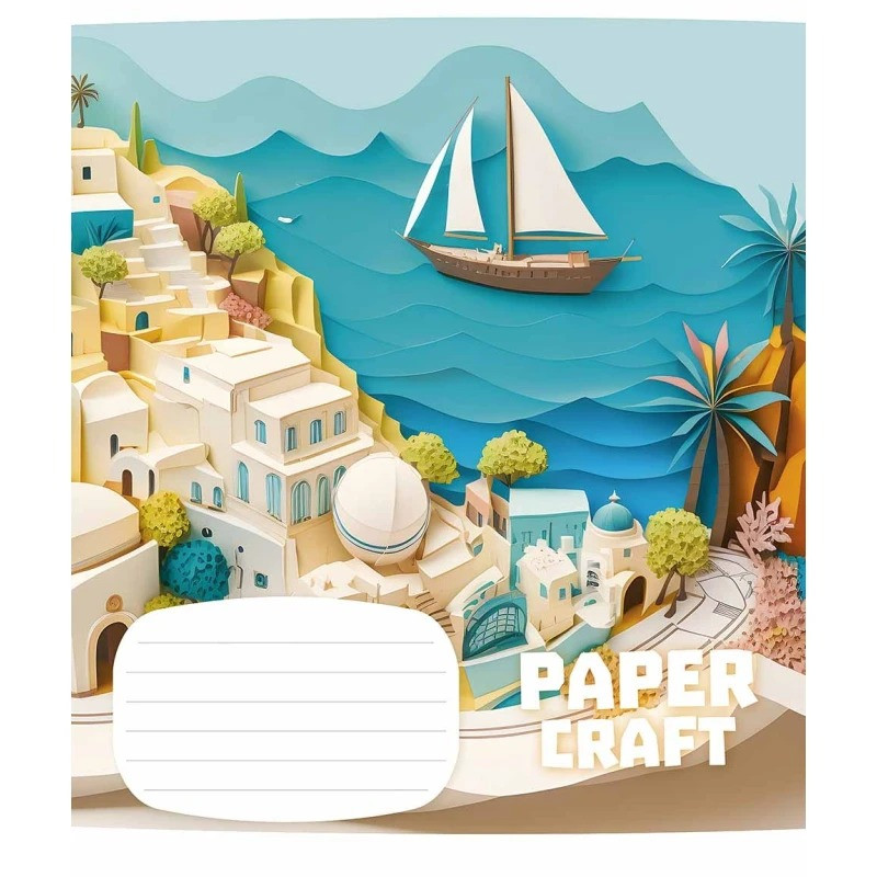Тетрадь ученическая «Paper craft» Школярик 012-3354K-4 в клеточку, 12 листов