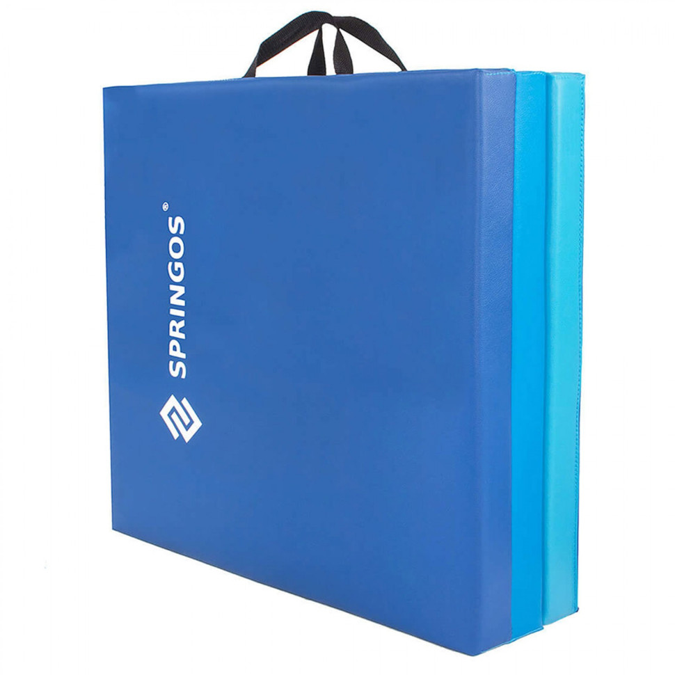Мат гимнастический складной Springos FA0063 Blue 180x60x5.5 cм