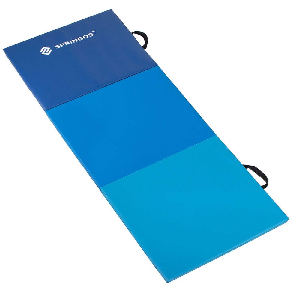 Мат гимнастический складной Springos FA0063 Blue 180x60x5.5 cм
