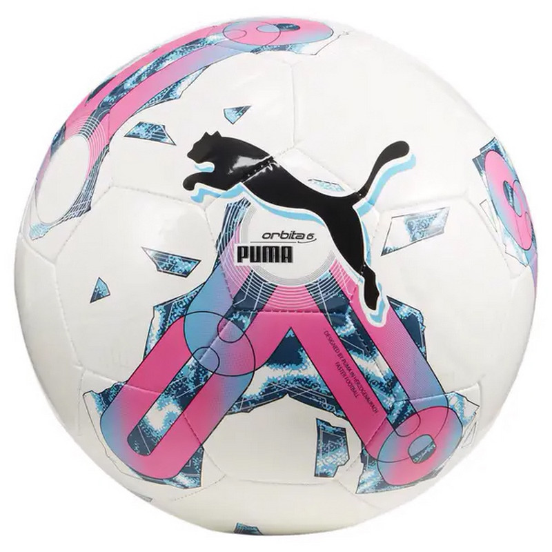 Мяч футбольный Orbita 6 MS 430 Puma 083787-10-5 белый, розовый №5
