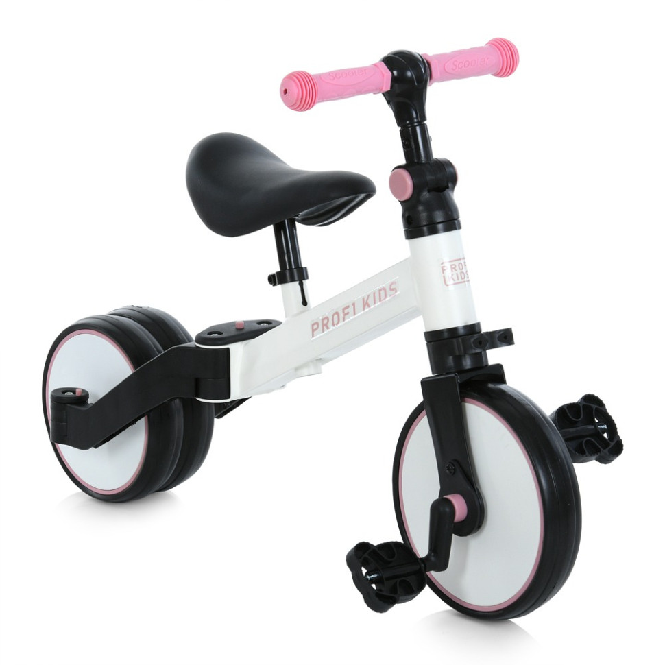 Детский велосипед-беговел Profi Kids MBB 1008 white pink 10 дюймов