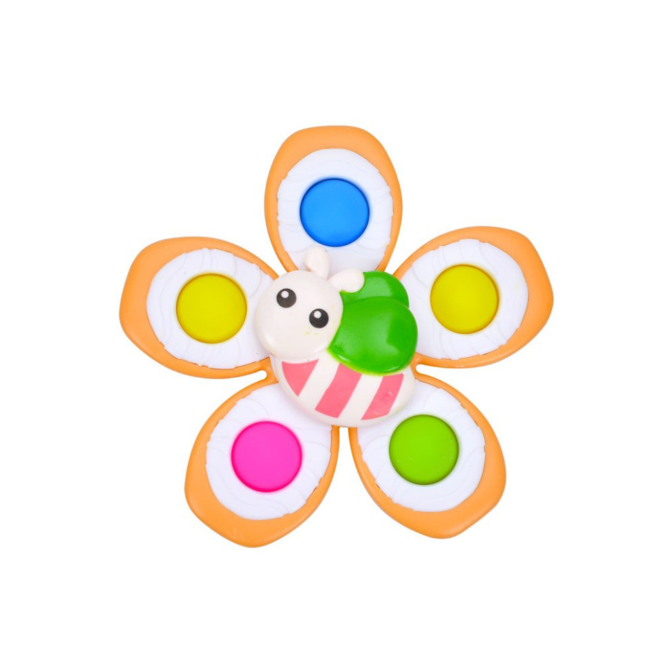Детская погремушка-спинер с мягкими кнопками 