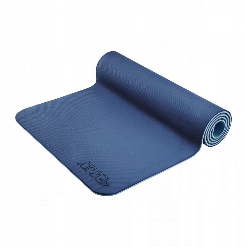 Коврик для йоги и фитнеса 4FIZJO 4FJ0389 TPE 180 x 60 x 1 см, Blue/Sky Blue