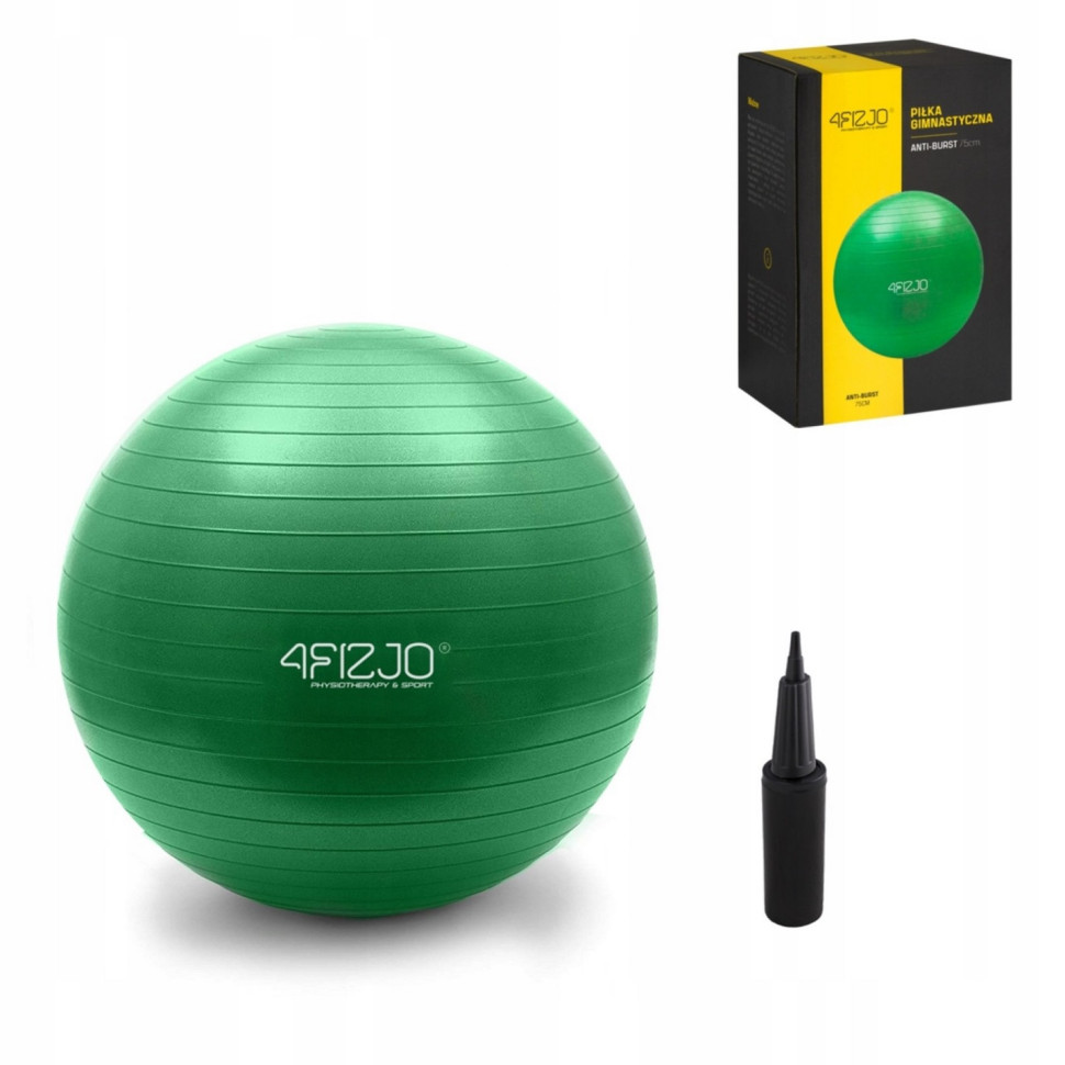 Фітбол 4FIZJO 4FJ0029, 75 см, Anti-Burst, Green