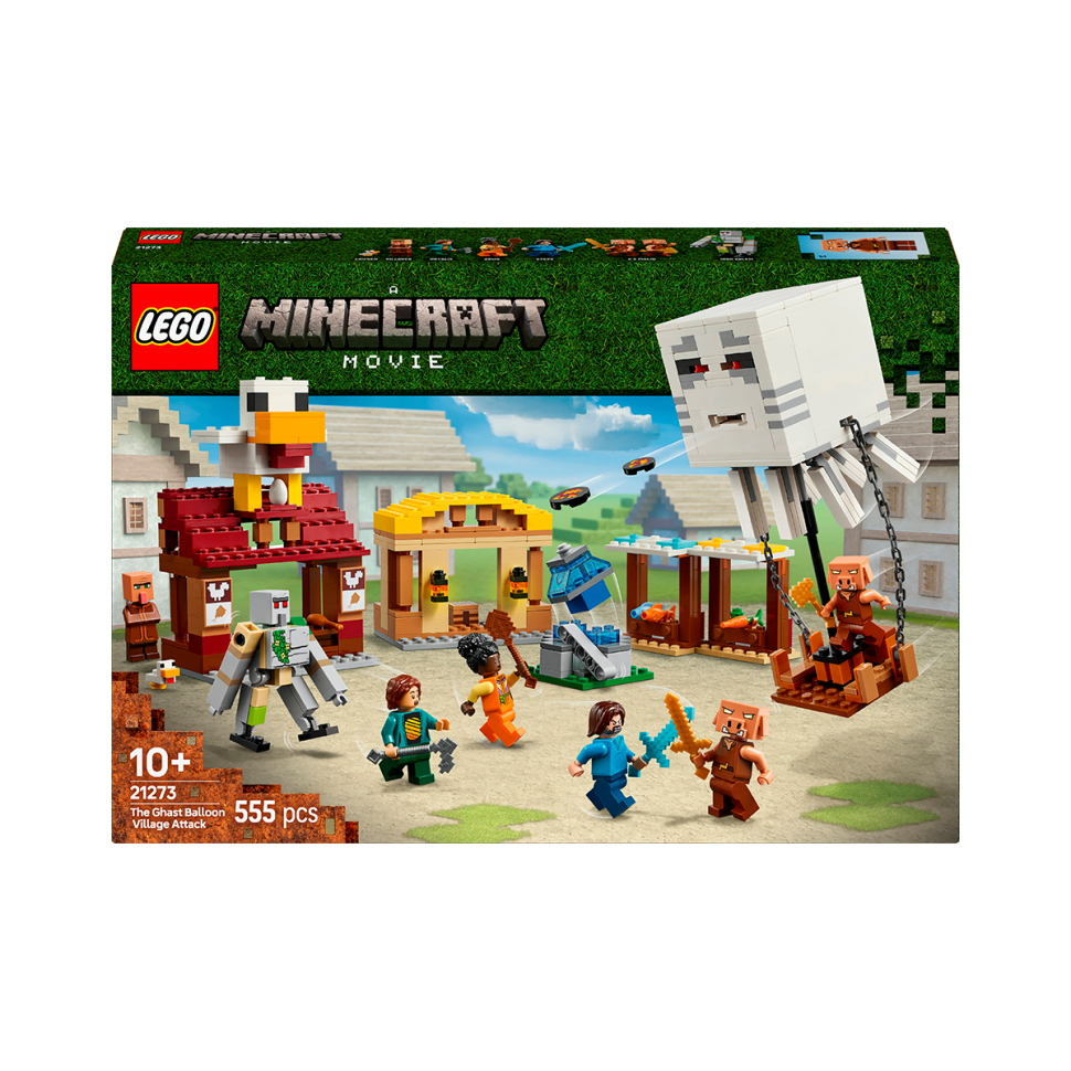 Конструктор Minecraft Нападение на деревню с воздушным шаром Гаст LEGO 21273, 555 деталей