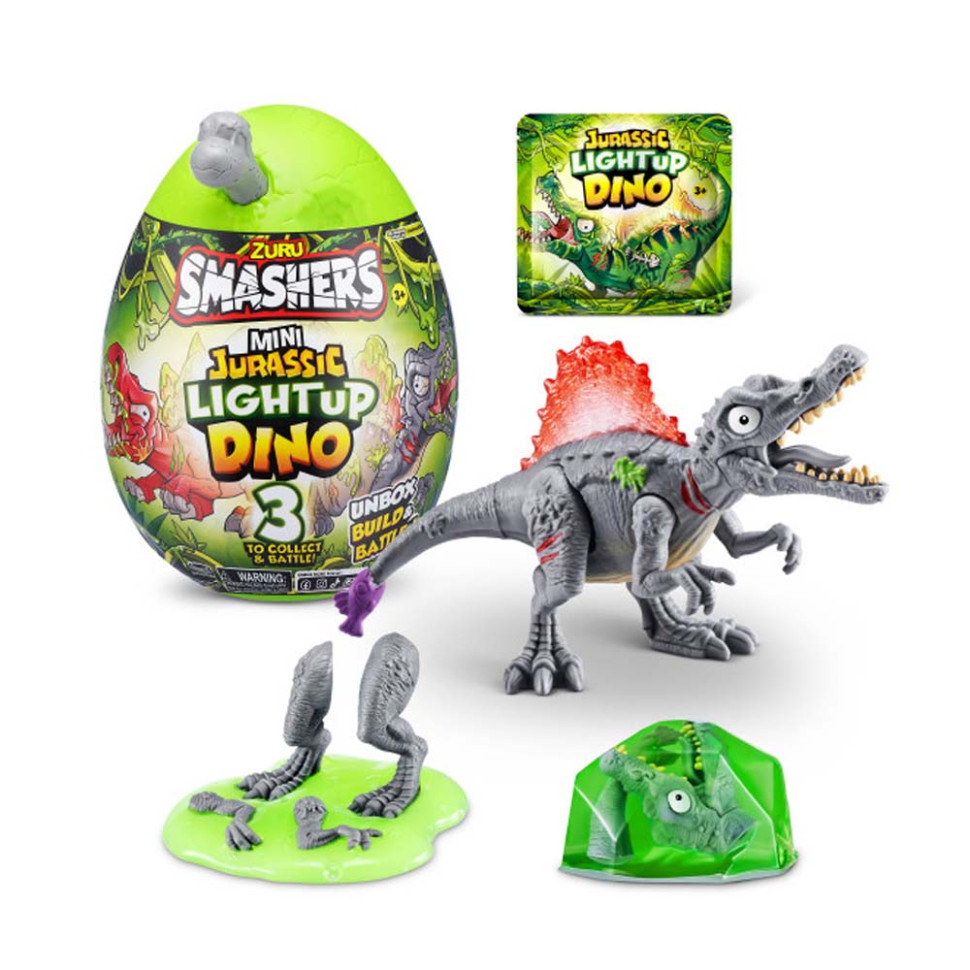 Дитяча іграшка Mini Jurassic Спінозавр Smashers 74107A у наборі з аксесуарами