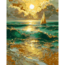 Картина по номерам "Одинокий парус" Origami LW30610-01 с красками металлик 40х50 см Картина по номерам "Одинокий парус" Origami LW30610-01 с красками металлик 40х50 см