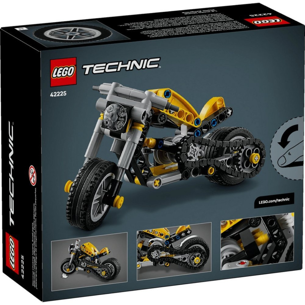 Конструктор Желтый мотоцикл LEGO Technic 42225, 151 деталь