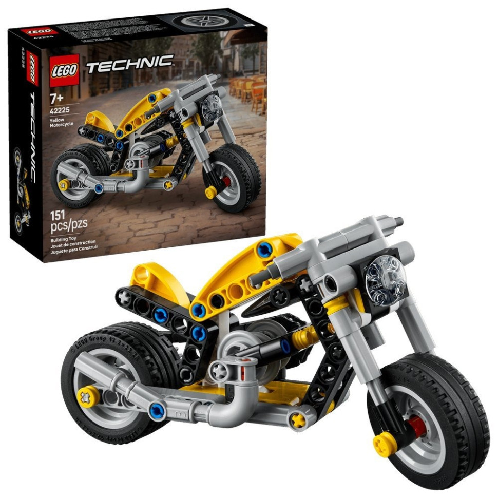 Конструктор Желтый мотоцикл LEGO Technic 42225, 151 деталь