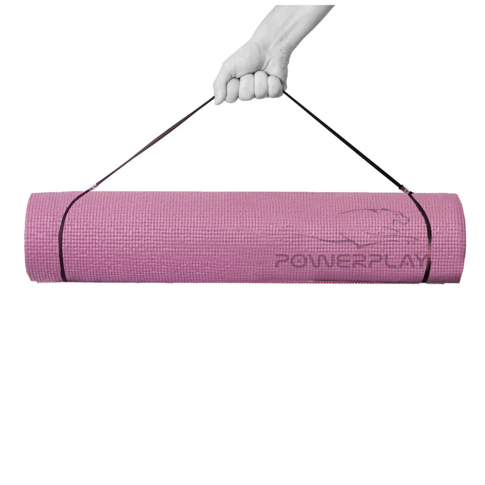 Килимок для йоги та фітнесу PowerPlay PP_4010_Rose_(173*0.6), Рожевий