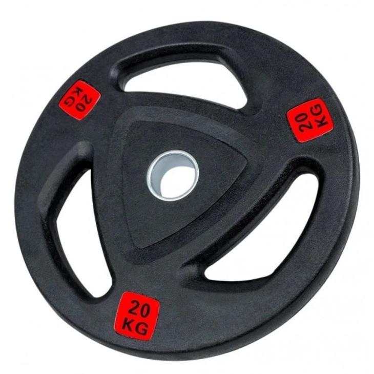 Диск олимпийский RCP18 Fitnessport 131570FS, обрезиненный, черный 20 кг