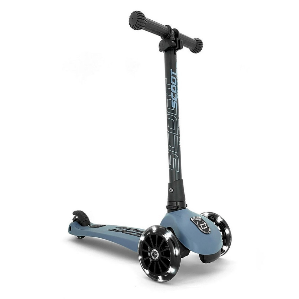 Самокат триколісний Highwaykick-3 Scoot and Ride SR-96347 з колесами, що світяться, сіро-синій