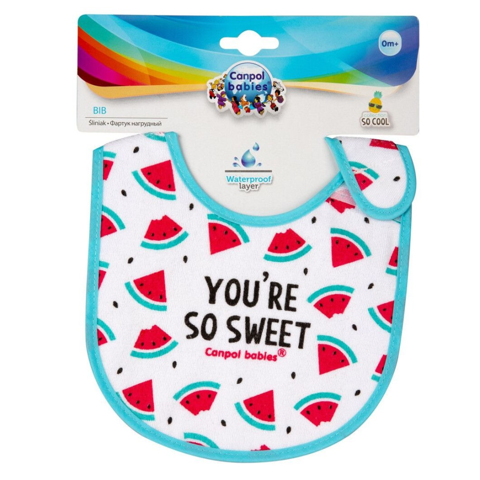 Дитячий слинявчик So Cool Canpol babies 15/114_pin бавовняний