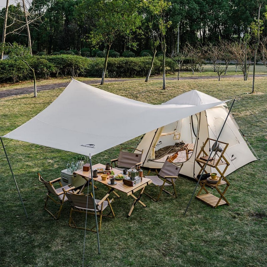 Намет тримісний CNK2300ZP014 Naturehike 6976023921117 з навісом, бежевий