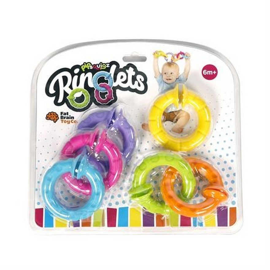 Набір прорізувачів для зубів Гнучкі колечка pipSquigz Ringlets Fat Brain Toys F250ML