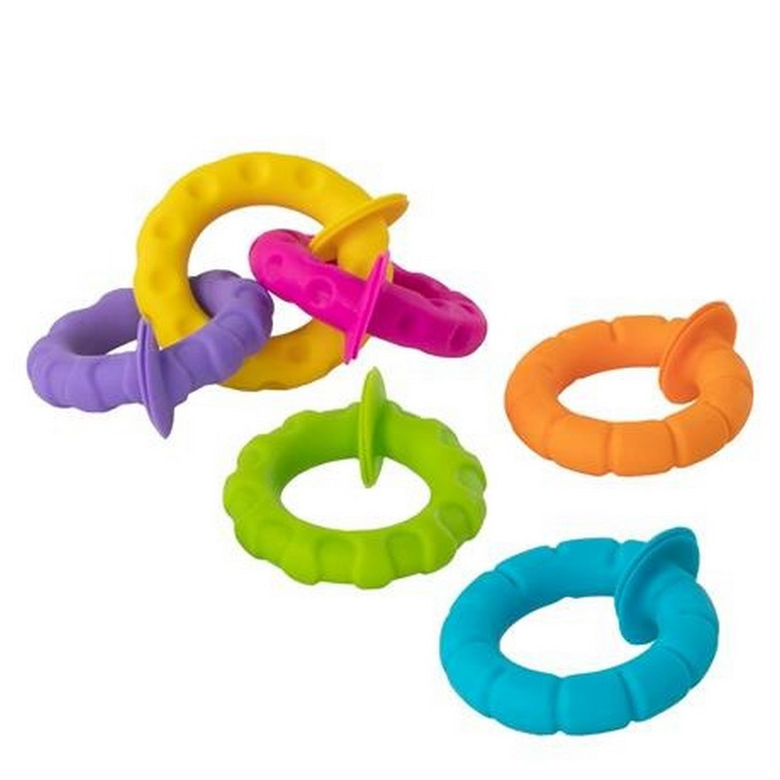 Набір прорізувачів для зубів Гнучкі колечка pipSquigz Ringlets Fat Brain Toys F250ML