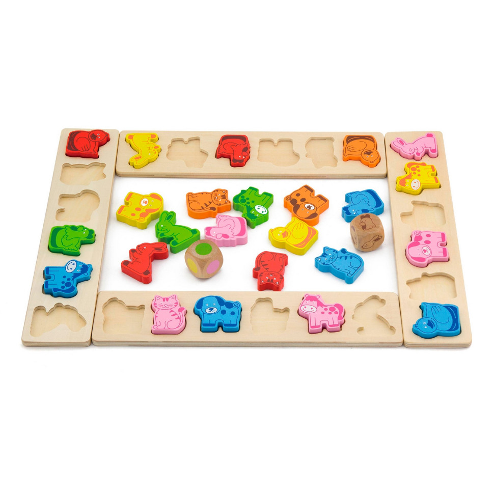 Дерев'яна розвиваюча іграшка Карнавал тварин Viga Toys 50450 гра-сортер