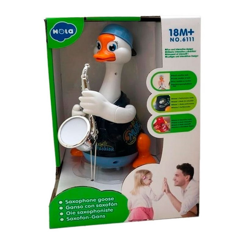Интерактивная игрушка Гусь-саксофонист Hola Toys 6111-blue музыкальная