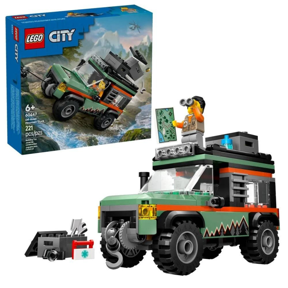 Конструктор Позашляхова гірська вантажівка 4x4 LEGO 60447, 221 деталь