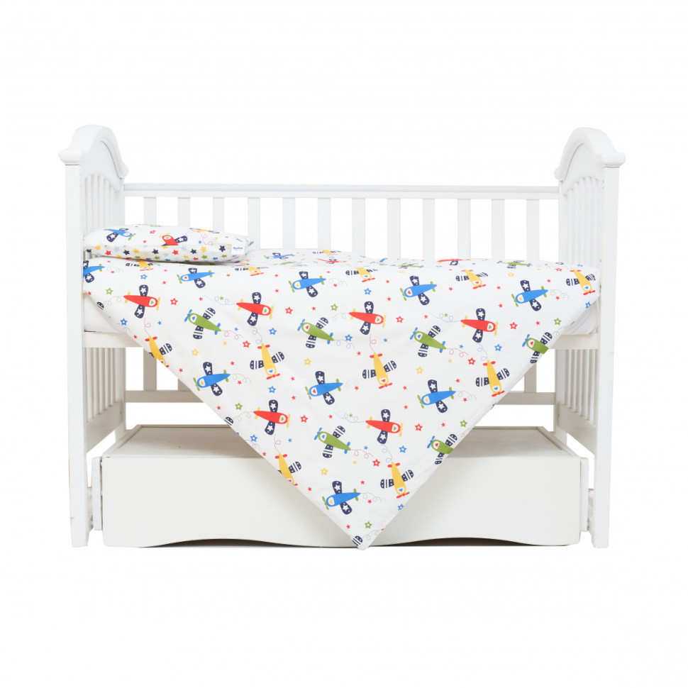 Комплект детской постели Самолетики Comfort line Twins 3054-C-056, 3 элемента