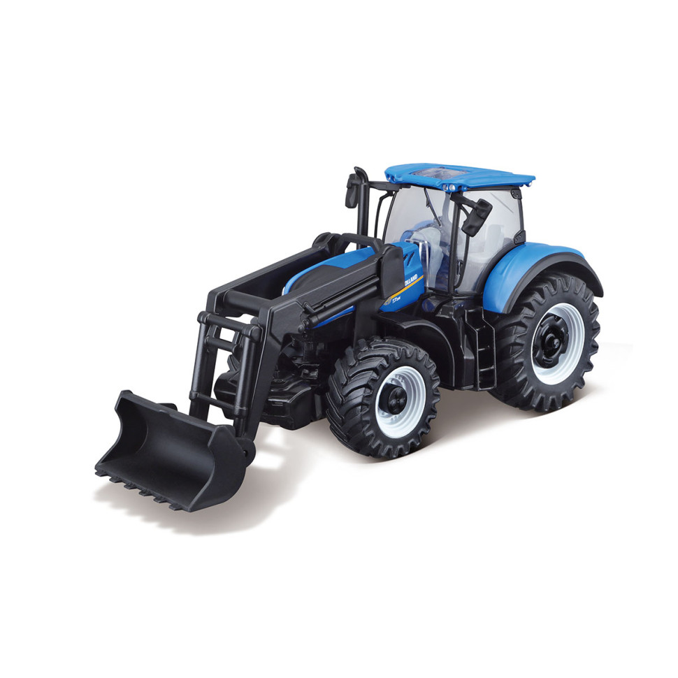 Детская игрушка Трактор NEW HOLLAND T7.315 Bburago 18-31632 с фронтальным погрузчиком