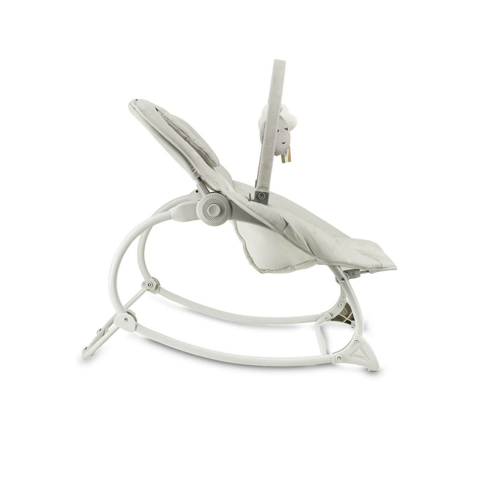 Детский шезлонг-качеля LAPIS MoMi BULE00045 light gray, до 12 кг