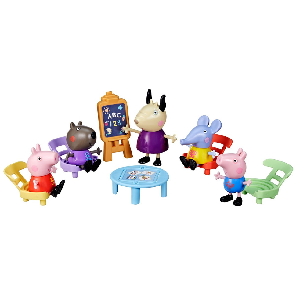 Ігровий набір фігурок Клас Пеппи Peppa Pig F8868, 5 штук в наборі