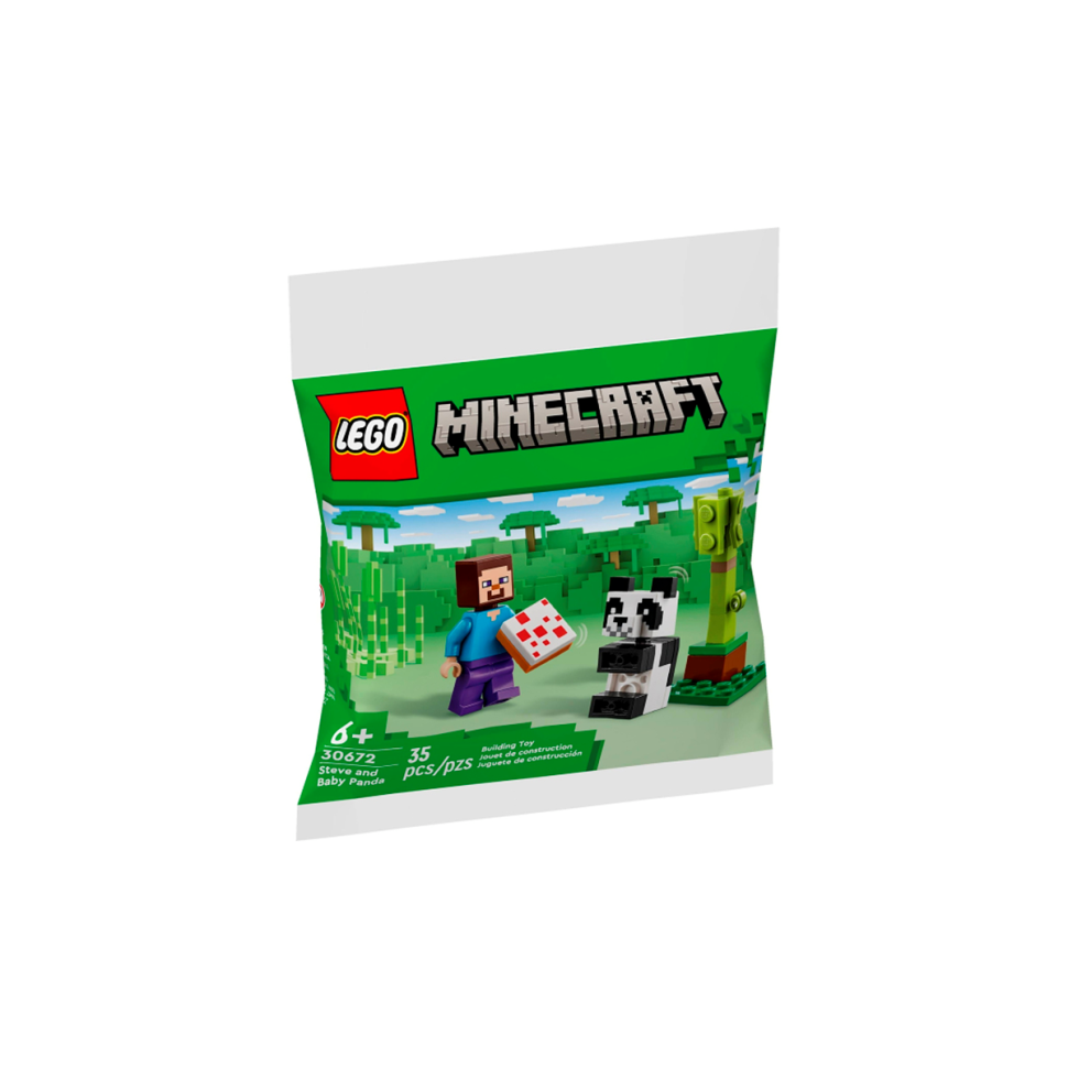 Конструктор Minecraft Стів і малюк-панда LEGO 30672, 35 деталей