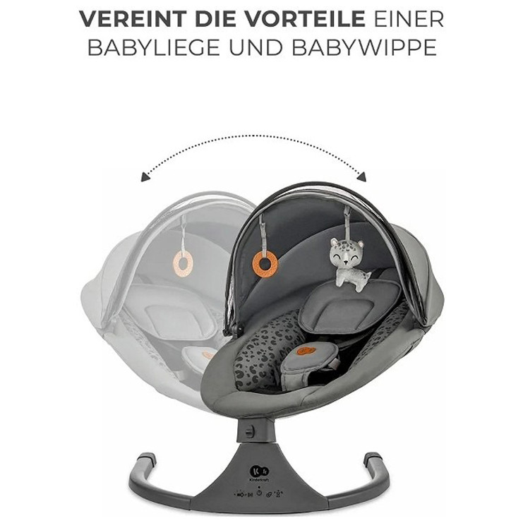 Детское кресло-качалка Lumi 2 Kinderkraft KBLUMI02DGR0000 Dark Grey
