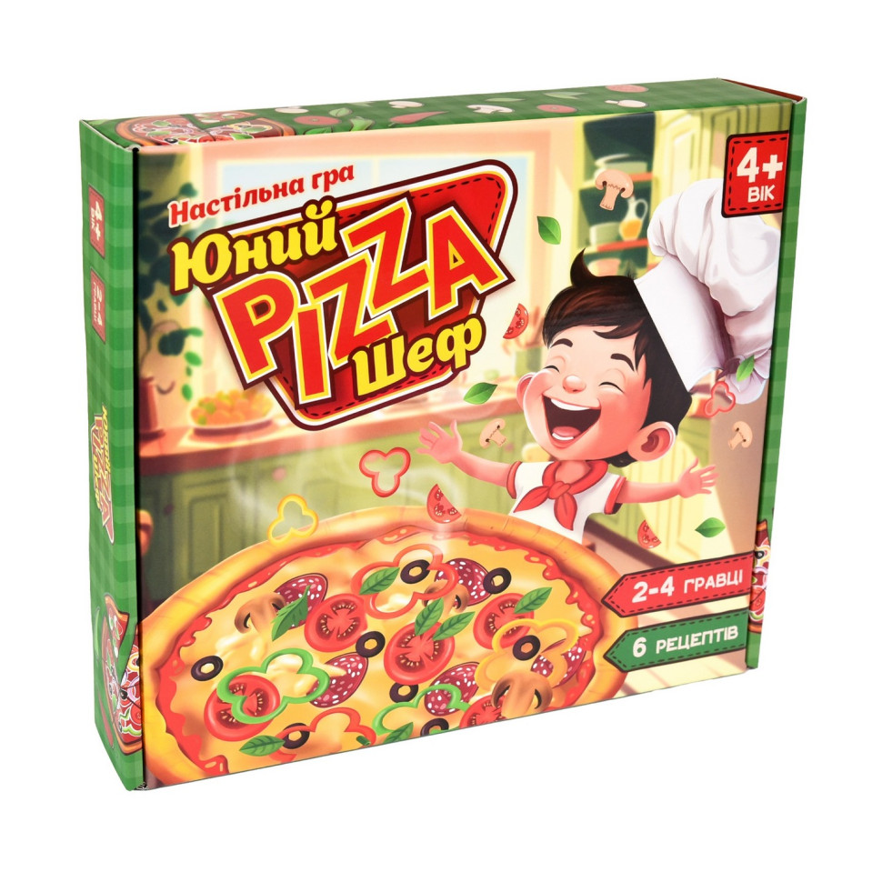 Настільна гра Юний Pizza Шеф Strateg 30781 інгредієнти для піци 6 рецептов