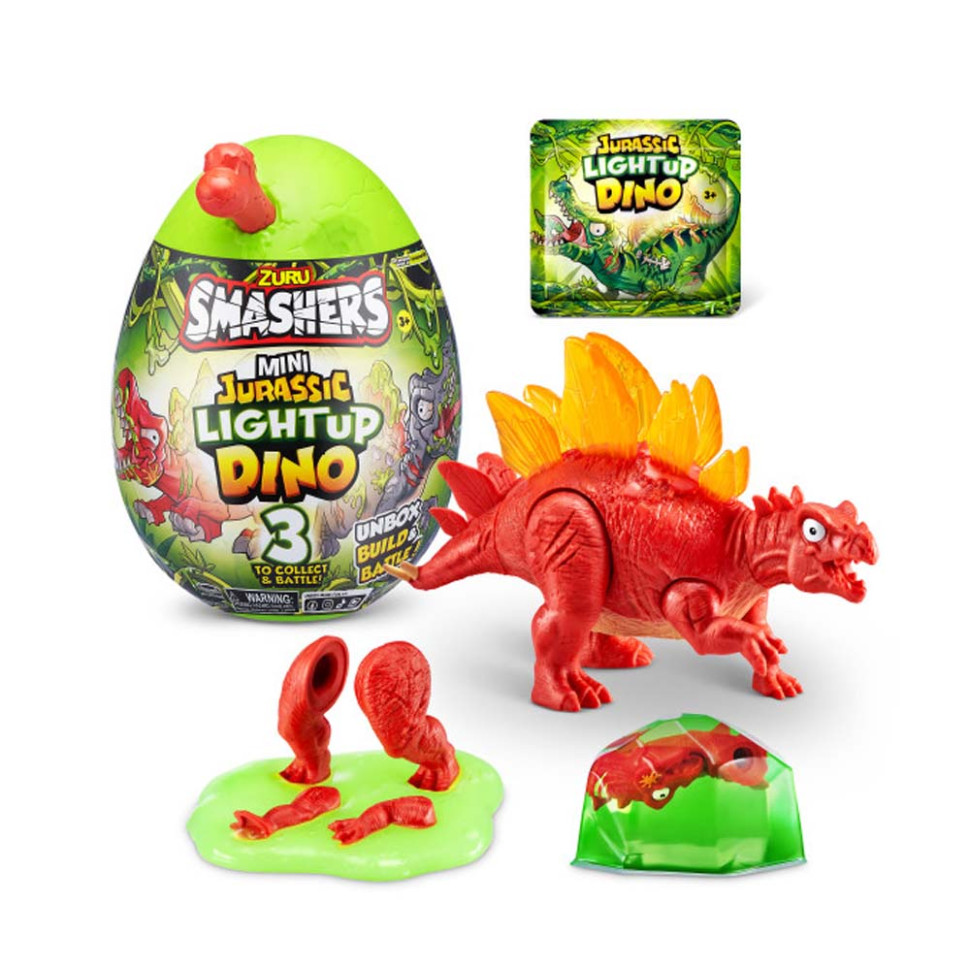 Дитяча іграшка Mini Jurassic Стегозавр Smashers 74107D у наборі з аксесуарами