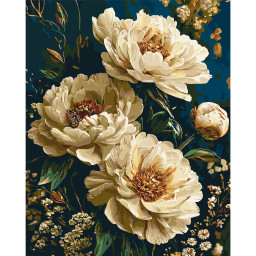 Картина по номерам "Бархатные пионы" Origami LW3064-01, 40х50 см Картина по номерам "Бархатные пионы" Origami LW3064-01, 40х50 см