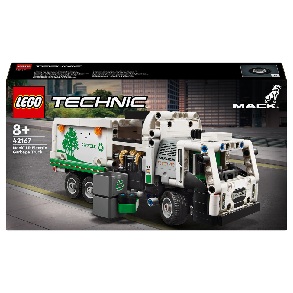 Конструктор Мусоровоз Mack LR Electric LEGO Technic 42167, 503 детали
