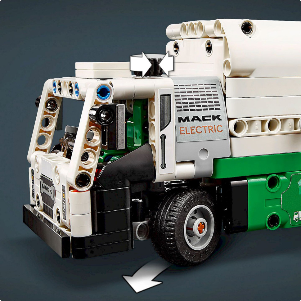 Конструктор Мусоровоз Mack LR Electric LEGO Technic 42167, 503 детали