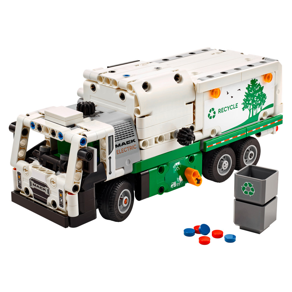 Конструктор Мусоровоз Mack LR Electric LEGO Technic 42167, 503 детали