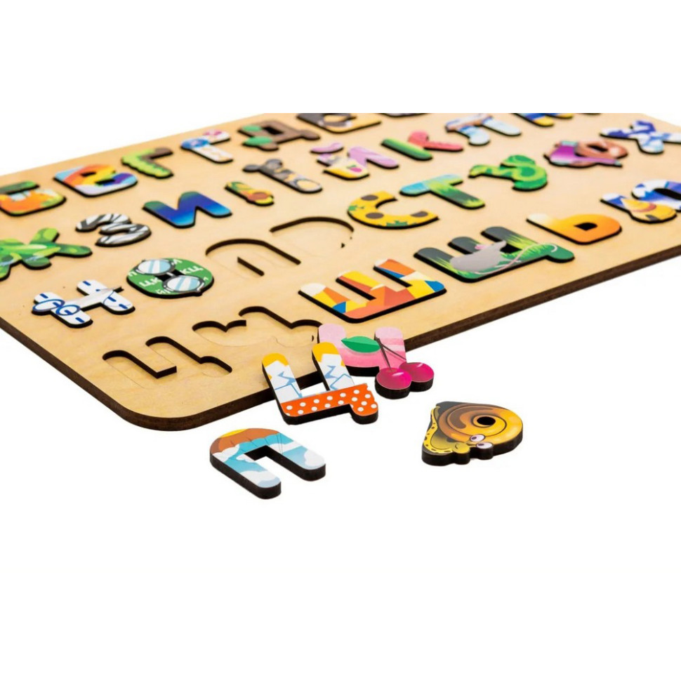 Детский деревянный сортер А3 Азбука PuzzleOK АртА3-30273