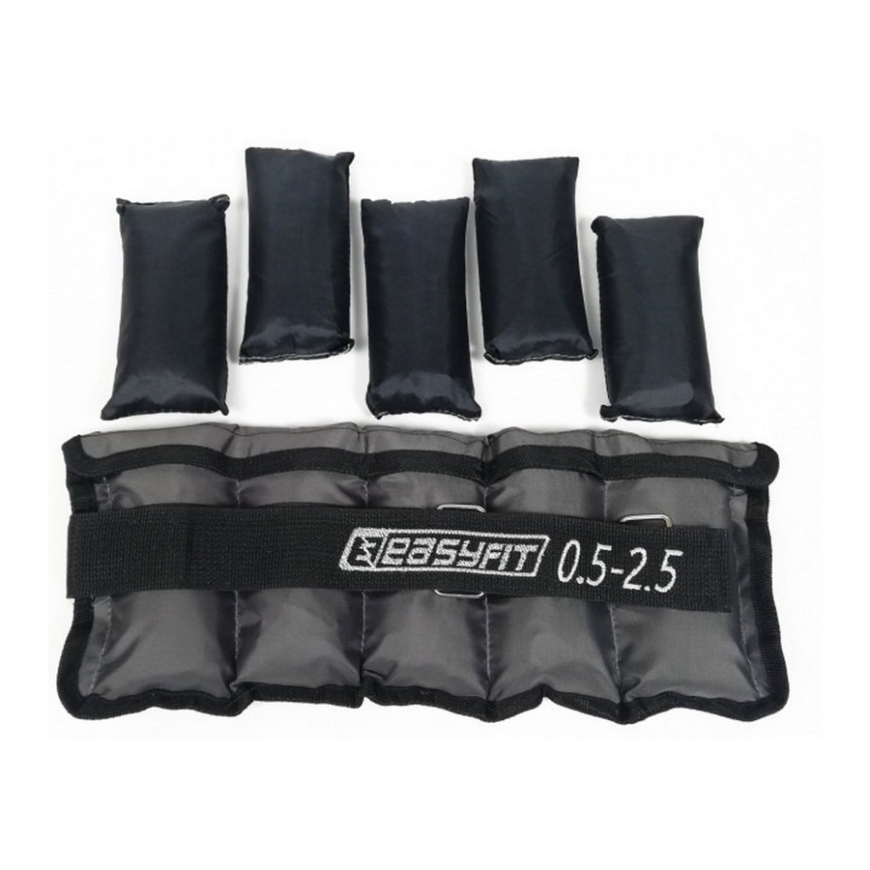 Обважнювачі для ніг і рук з металом Metal EasyFit EF-АWТМ-525, 0,5-2,5 кг