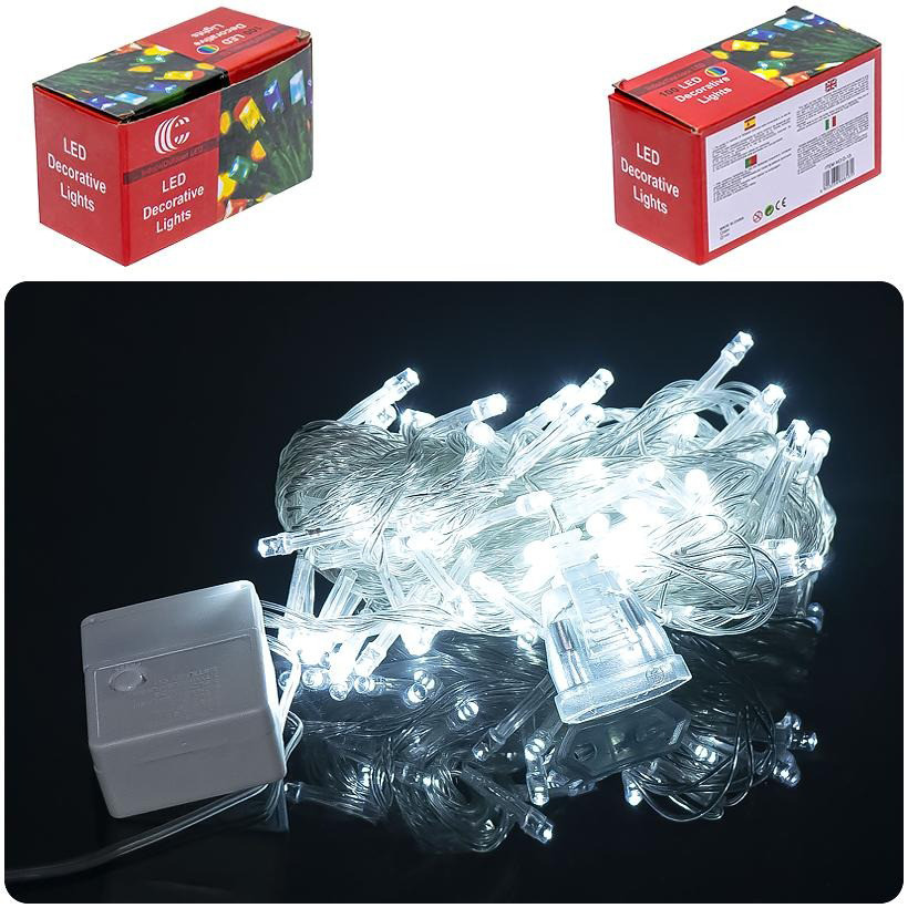 Гірлянда електрична LED COLOR-IT D-11 холодний білий 100(80L) 9 метрів
