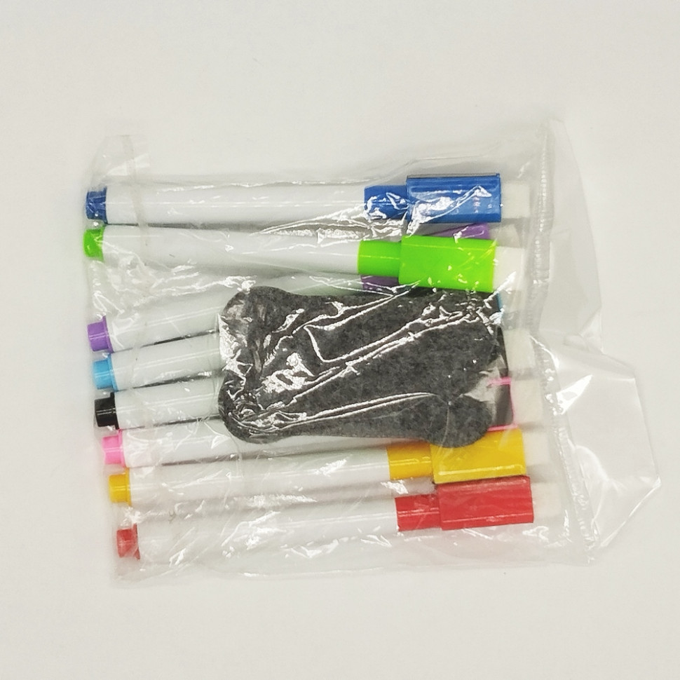 Набір маркерів для магнітної дошки Bambi 73485, 8 кольорів, з губкою