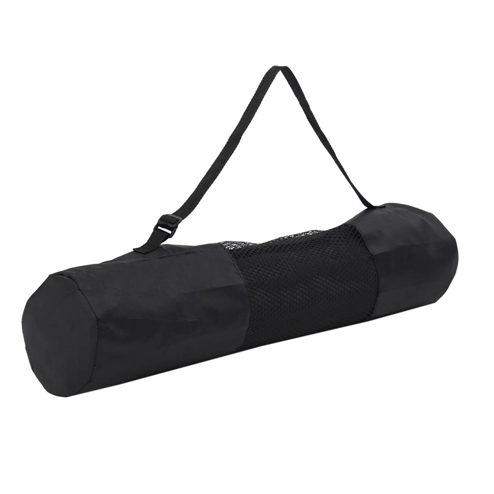 Коврик (мат) спортивный для йоги и фитнеса SportVida SV-EZ0062 TPE 183 x 61 x 1 см, Black/Grey