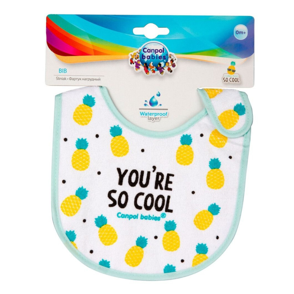 Дитячий слинявчик So Cool Canpol babies 15/114_tur бавовняний 