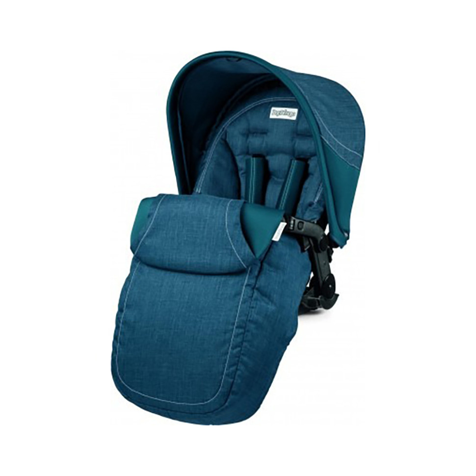 Коляска прогулочная Book Plus 51 Peg-Perego PACK05-00000000001 насыщенно синяя, белое шасси